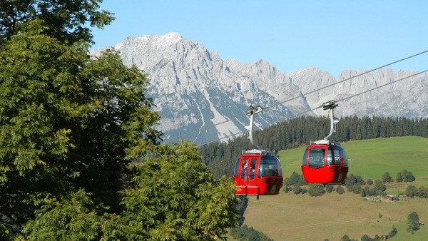 O telferico do Kitzbuhler Alpen