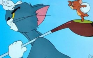 Tom & Jerry is playing golf