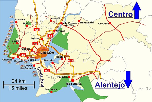 Costa de Lisboa, centro norte e sul