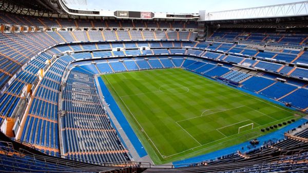 O estadio Santiago de Bernabeu em Madrid