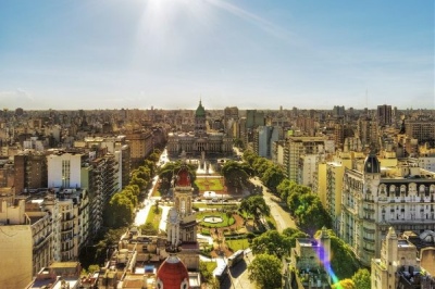 A famosa praça de Maio em Buenos Aires