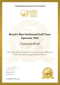Best outbound Golf Touroperator Brazil 2022