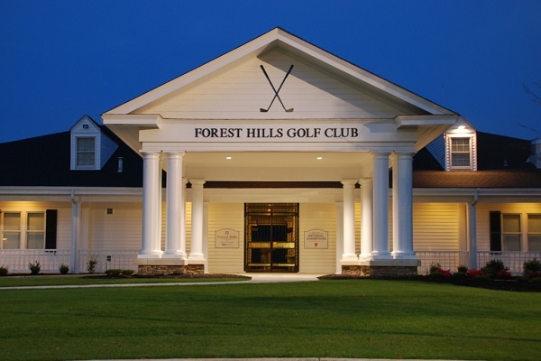O clubhouse de Forrest Hills Golf Clube em Augusta