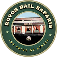 O logotipo da Rovos Rail na África do Sul